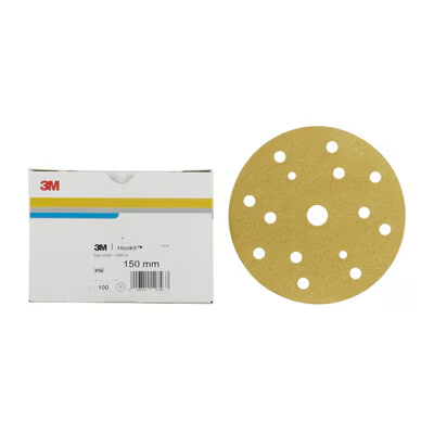 3M 255P Dischi Hookit Carta P150 – 15 Fori Ø150 Mm, 100 Pezzi, Con Anti-Intasamento E Doppia Resina