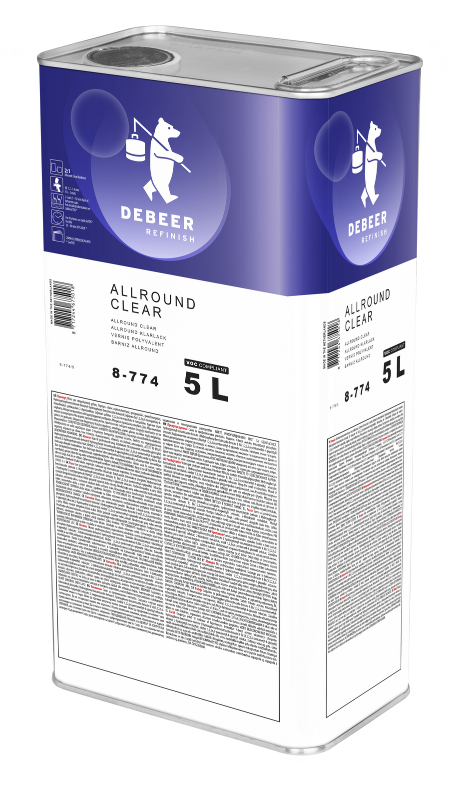DEBEER Trasparente Ad Aria 8-774 Allround Clear 5Litri