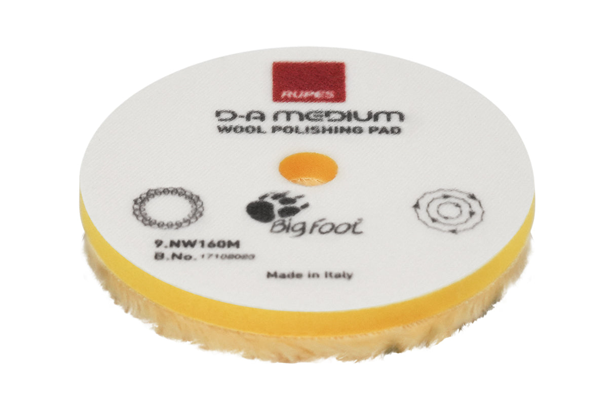 Rupes 9.NW130M Tampon en Laine D-A Medium pour Polissage 130mm Rotorbital