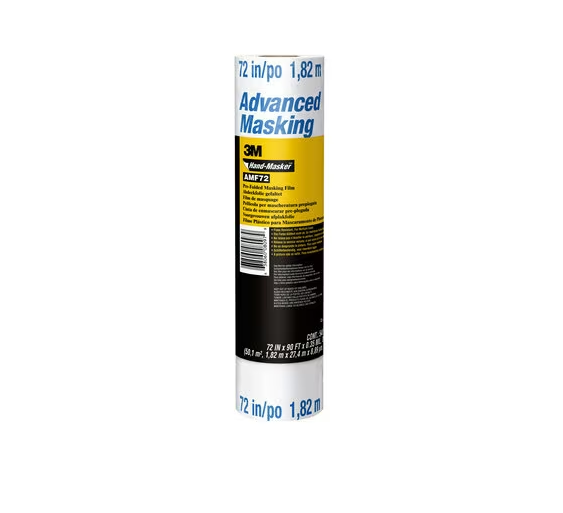 Película de enmascarar 3M AMF72 40408, rollo electrostático de 1.82M x 27.4M, 1 rollo