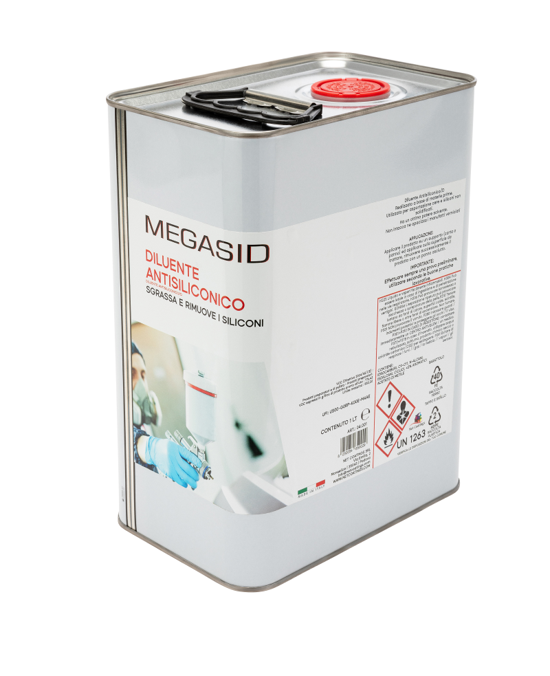 MEGASID Solvente Antisiliconico per Verniciatura Sgrassante 500ml 1 5 25 LT