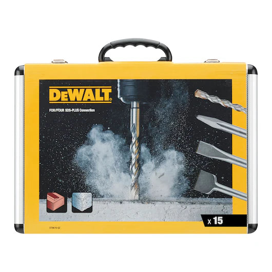 Dewalt DT9679-QZ Set di punte e scalpelli SDS plus da 15 pezzi in valigetta di alluminio