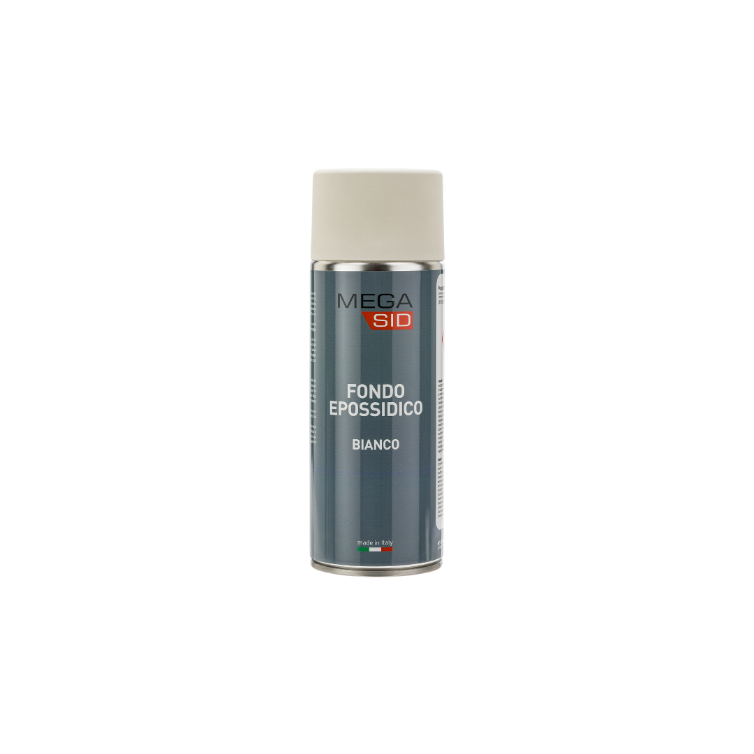 MEGASID Bomboletta Spray Primer Fondo Epossidico Bianco, Nero e Grigio 400ml