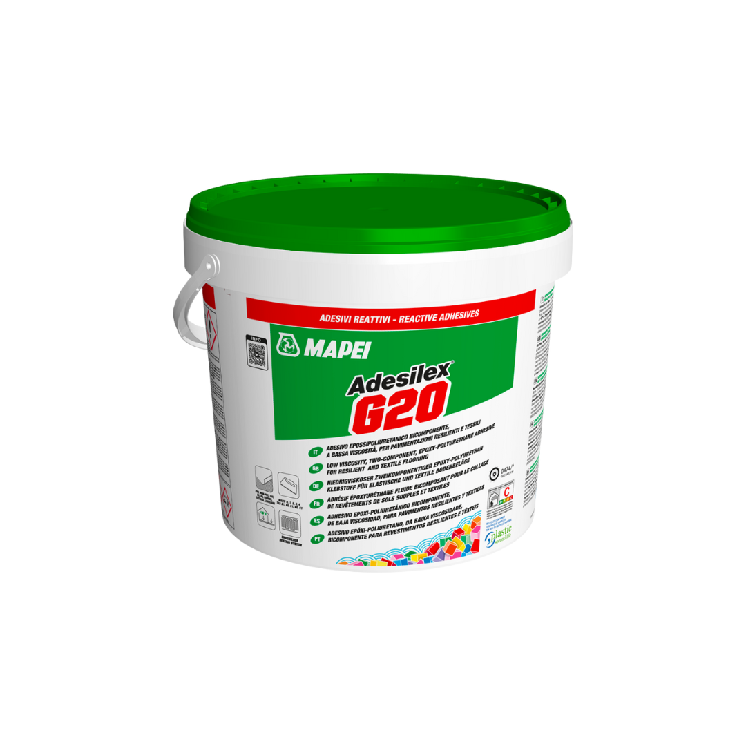 Mapei Adesilex G20 Adesivo Epossipoliuretanico Bicomponente Bassa Viscosità per Pavimentazioni Resilienti e Tessili 5kg