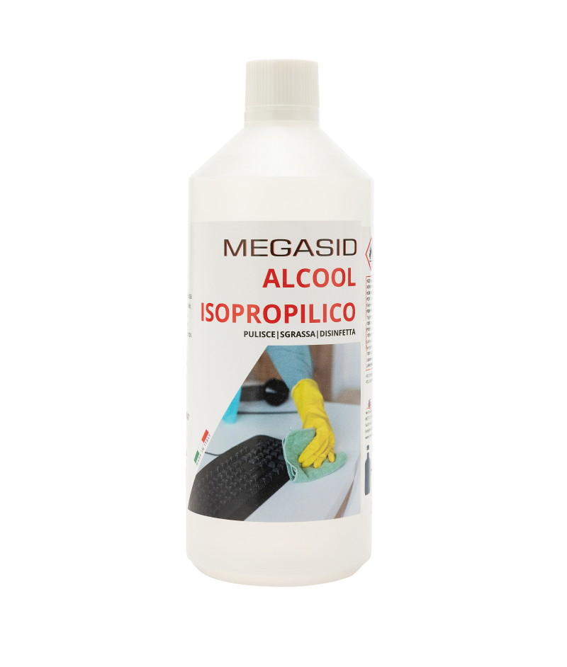 Megasid Alcool Isopropilico Lt 1 Pulitore Sgrassante e Detergente Puro al 97%
