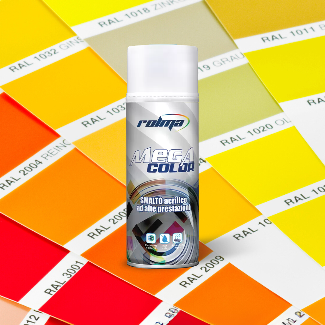Vernice Spray Bomboletta Smalto acrilico nitro Colori RAL Lucidi Resistente Intemperie e Corrosione