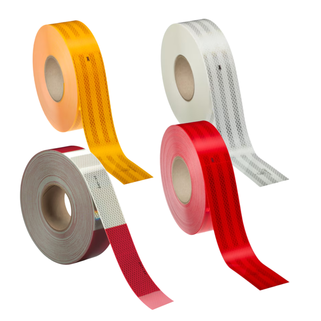 3M Diamond Grade 983-10 ECE 104 Retroreflective Tape Red White and Orange