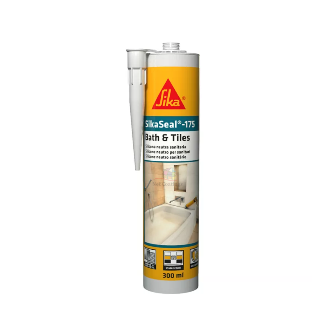SikaSeal-175 – Neutraler, schimmelresistenter Silikondichtstoff für Bad, Küche und Fliesen