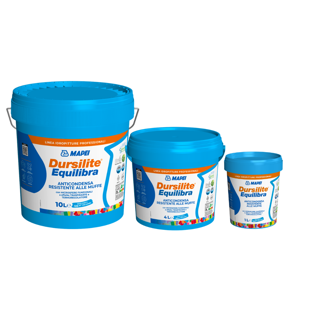 Dursilite Equilibra Idropittura Anticondensa Antimuffa 1, 4 e 10 L 27 tinte