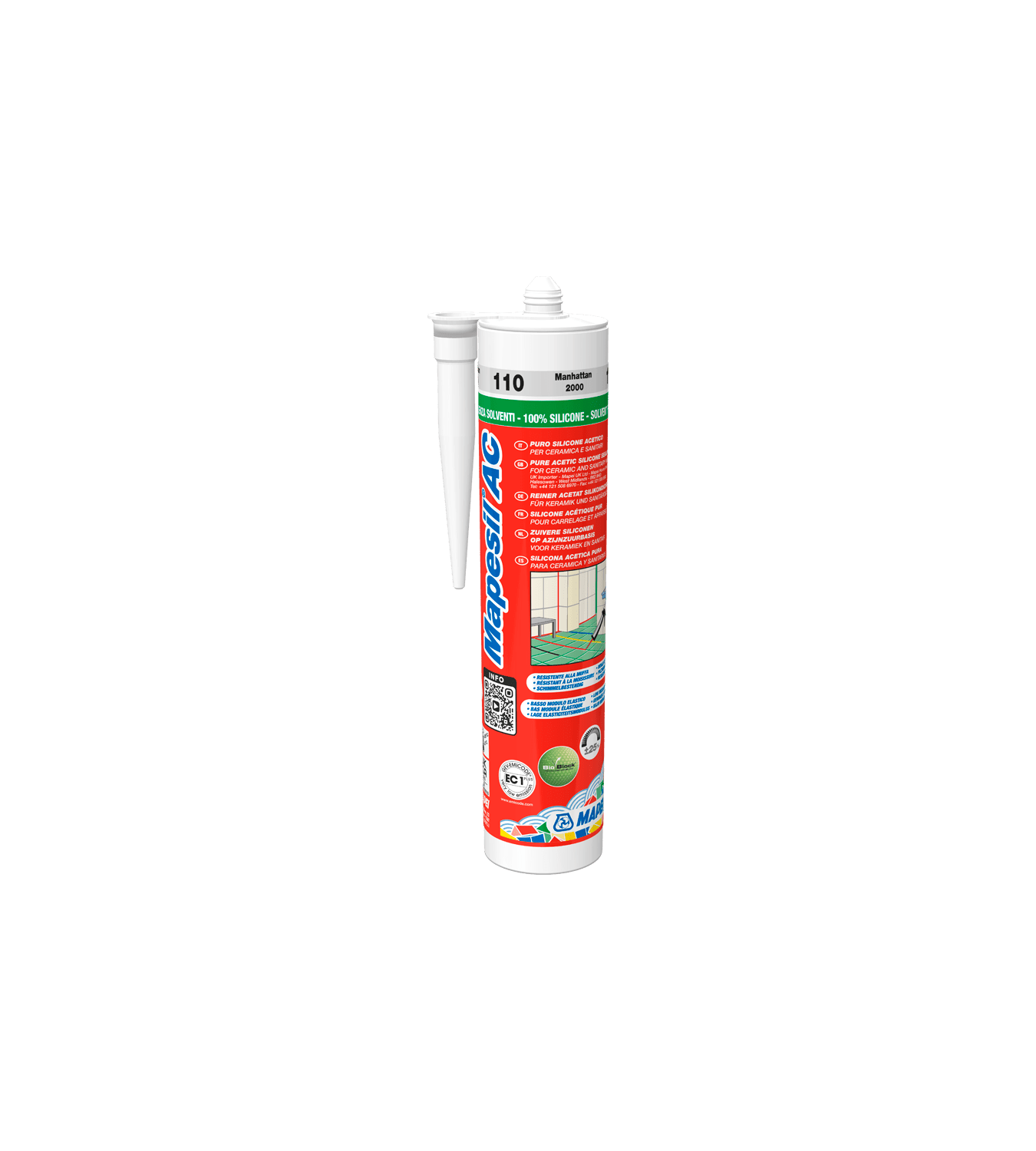 MAPEI Mapesil AC Silicone Acétique Pur 310ml