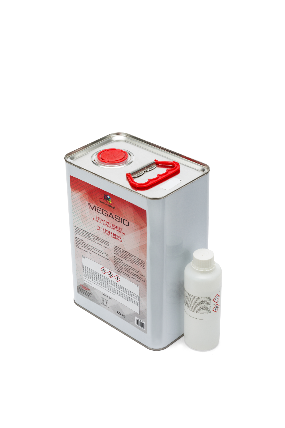Resina poliestere trasparente per riparazioni vetroresina metallo plastica 5 KG + catalizzatore