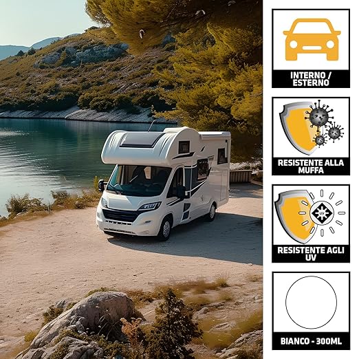 Sika Mastic STP Caravan et Camping-car SikaFlex 522 Blanc résistant aux UV et aux agents chimiques