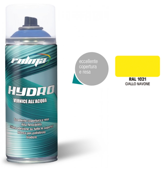 Rolma Vernice Smalto Spray Idro Bomboletta RAL Base Acqua Hydro 400ml