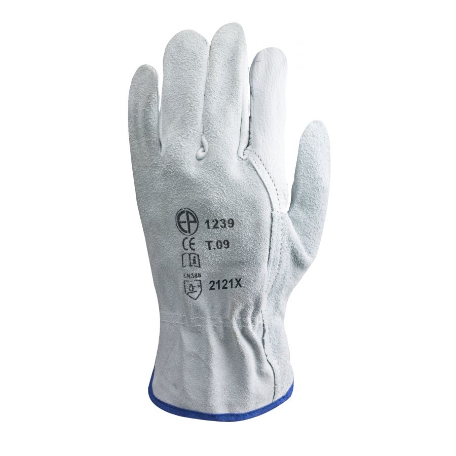 10 Pairs Work gloves FLOWER LEATHER Bovine BACK SPLIT Building and gardening