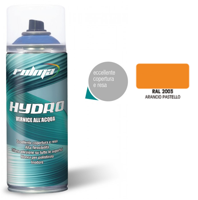 Rolma Vernice Smalto Spray Idro Bomboletta RAL Base Acqua Hydro 400ml