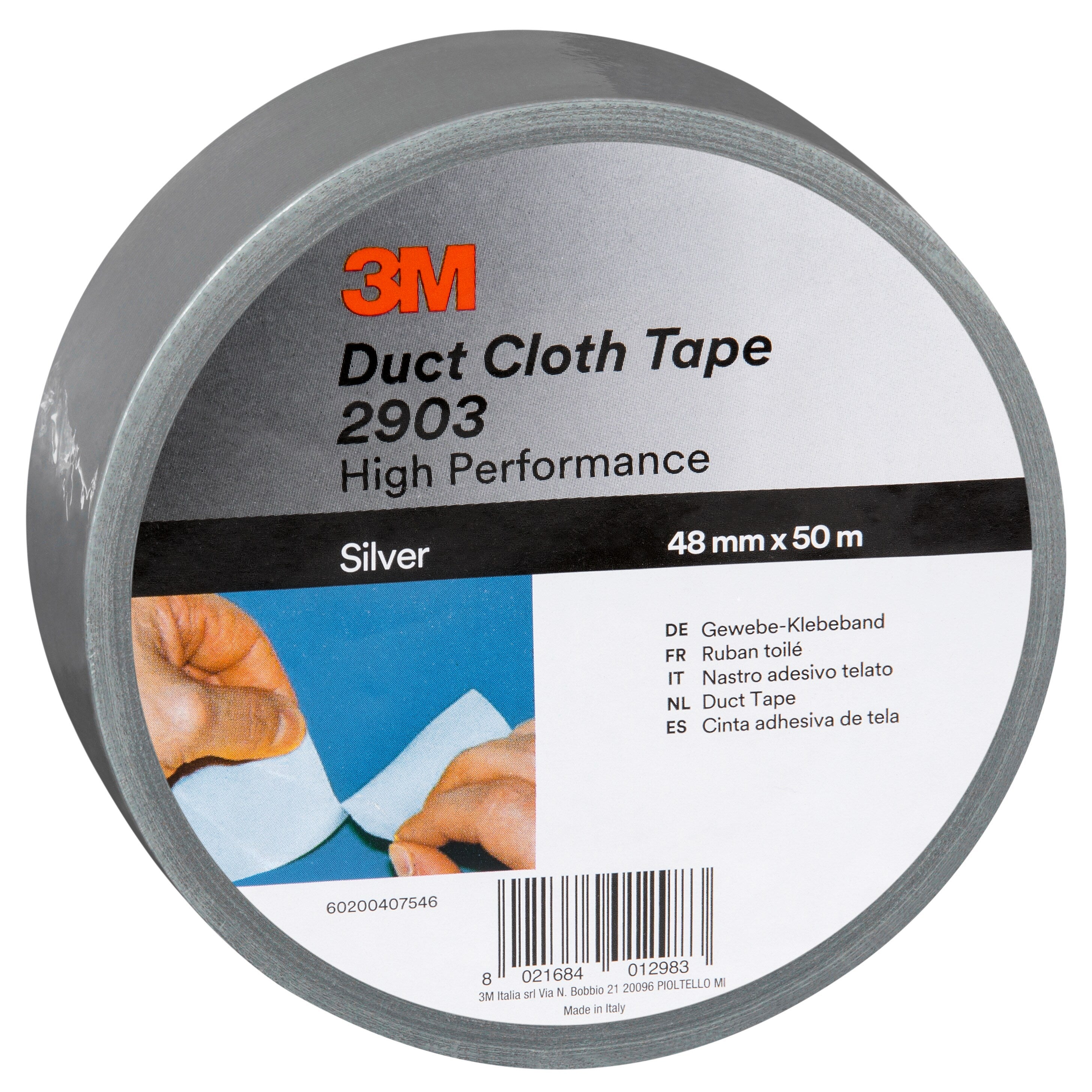 Cinta adhesiva de lona universal 3M 2903 Cinta negra gris americana 48x50m