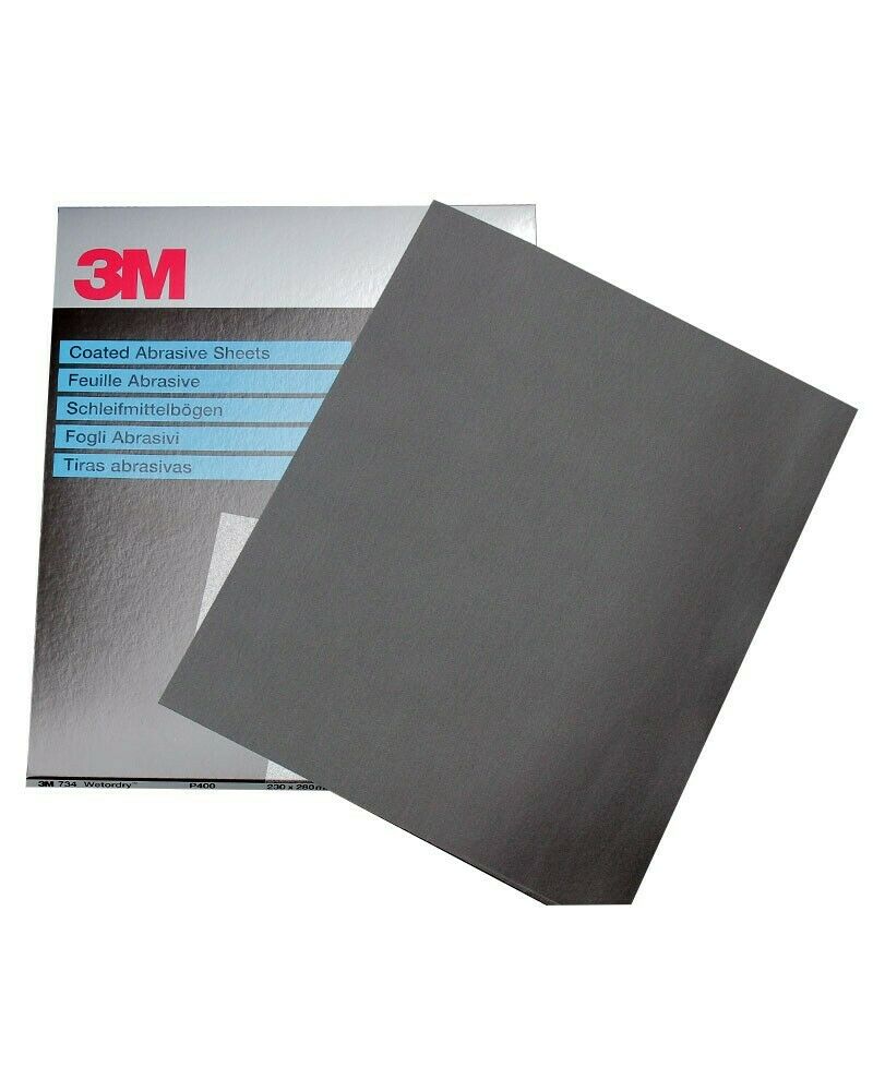 3M húmedo o seco Lijado hojas abrasivas papel abrasivo carrocería 734 230X280 1 PIEZA