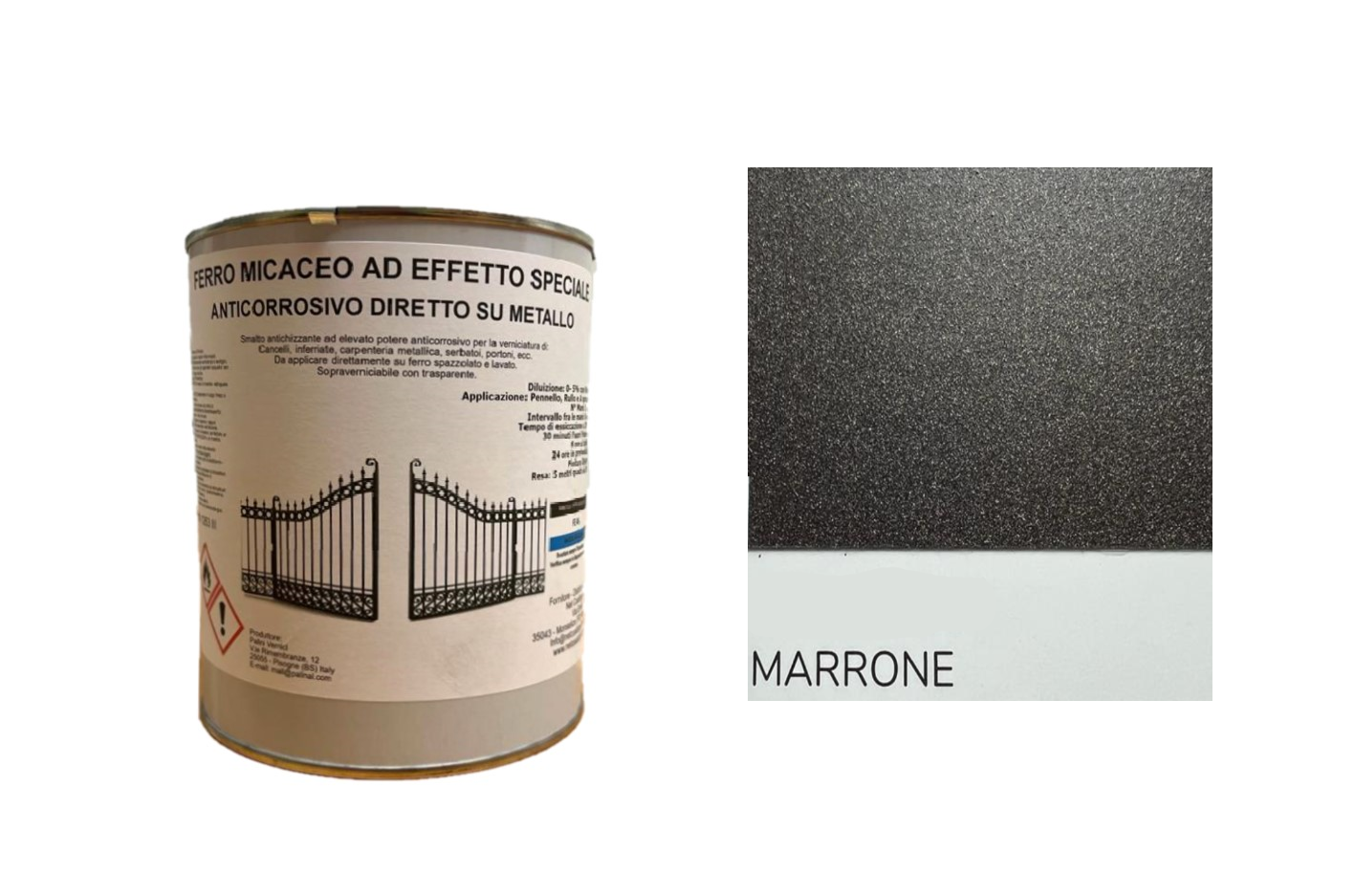 Smalto FerroMicaceo ad Effetto speciale Anticorrosivo Diretto su metallo Ferro Micaceo 1 KG