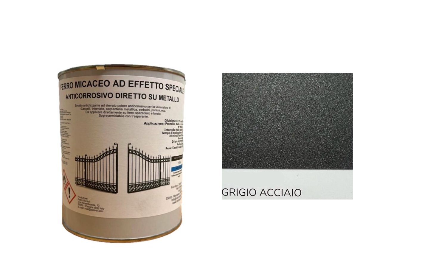 Smalto FerroMicaceo ad Effetto speciale Anticorrosivo Diretto su metallo Ferro Micaceo 1 KG