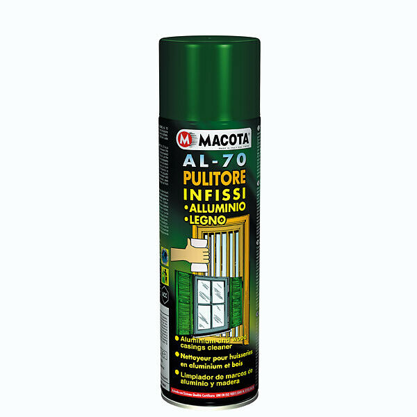 Bomboletta Spray Pulitore Per Infissi in PVC, Alluminio e Legno Macota AL 70 20710 500ml