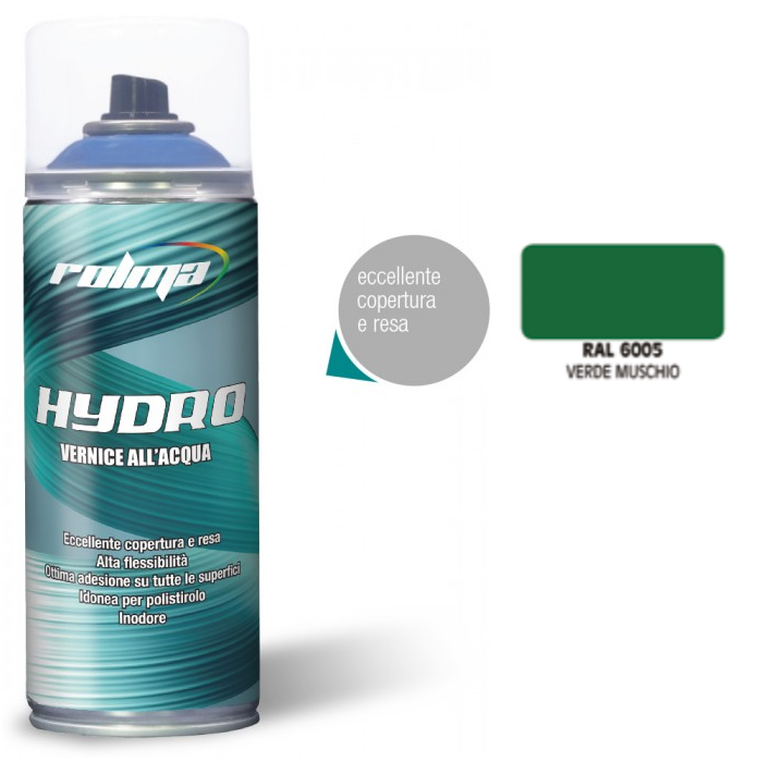Rolma Vernice Smalto Spray Idro Bomboletta RAL Base Acqua Hydro 400ml