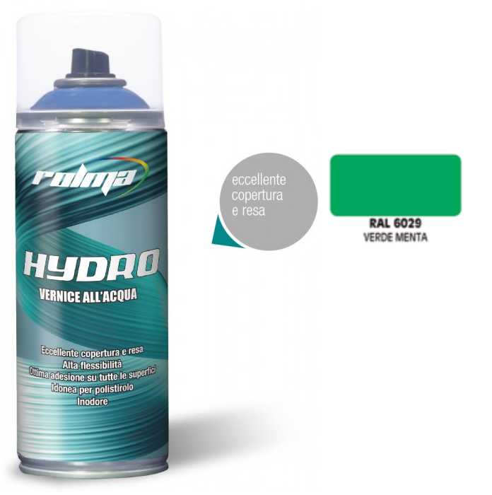 Rolma Vernice Smalto Spray Idro Bomboletta RAL Base Acqua Hydro 400ml
