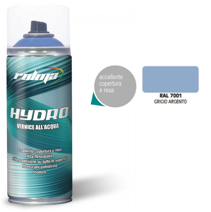 Rolma Vernice Smalto Spray Idro Bomboletta RAL Base Acqua Hydro 400ml