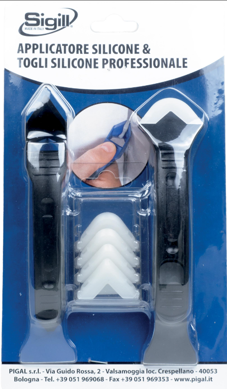 Silicone applicator and silicone sealant remover multipurpose accessory