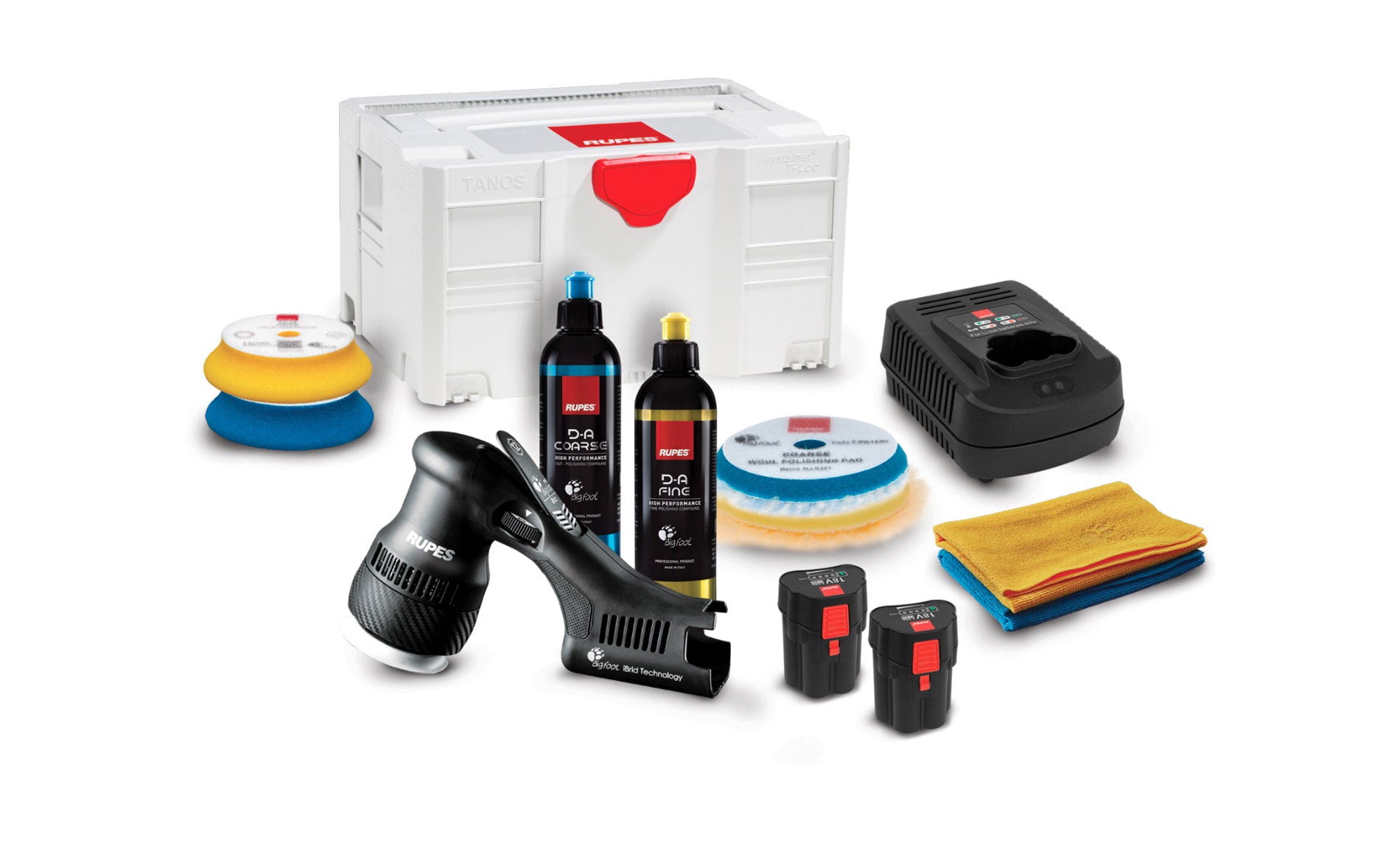 Rupes Pulidora HLR75 BETA Bigfoot Mini Hybrid Kit Completo Con Estuche