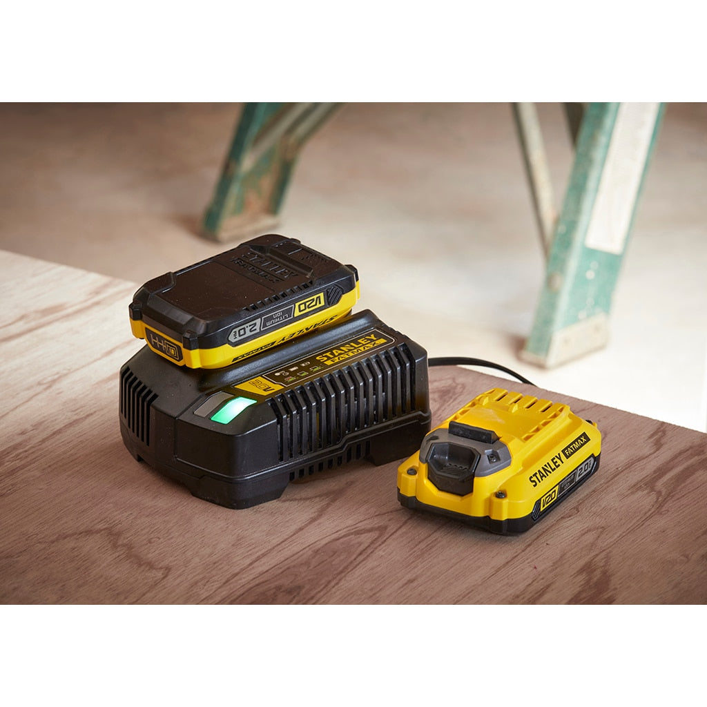 Llave de impacto sin escobillas V20 Stanley Fatmax 18V 2 AH con estuche