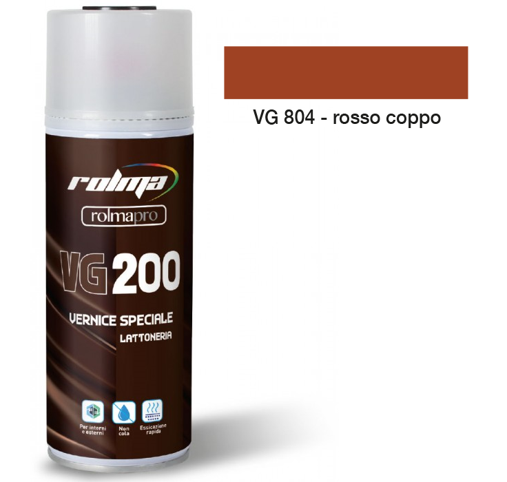 Rolma Vernice Spray Bomboletta Per Grondaie Lattoneria Semilucida Antiruggine