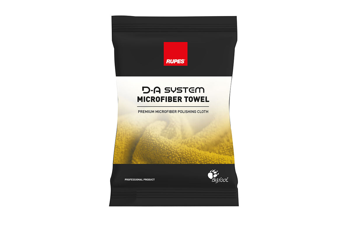 Paño de microfibra amarillo premium RUPES para pulir y pasta abrasiva 41x41