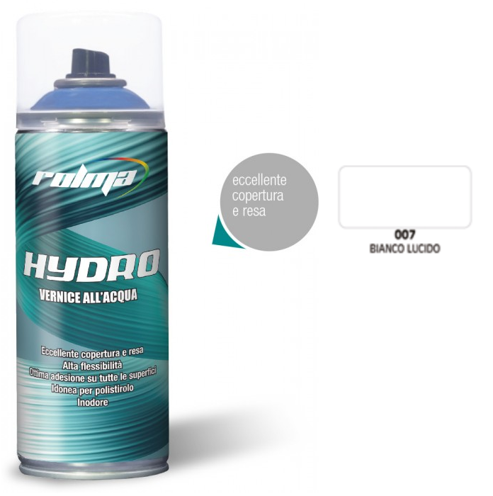Rolma Vernice Smalto Spray Idro Bomboletta RAL Base Acqua Hydro 400ml