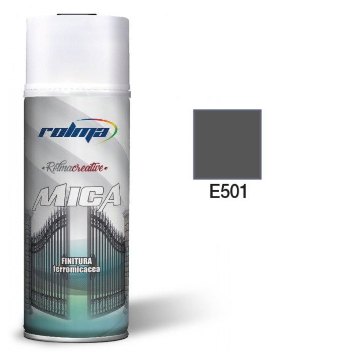 Rolma Bomboletta Vernice Spray Ferromicaceo Smalto Ferro Micaceo Spray Adesione diretta 400ml