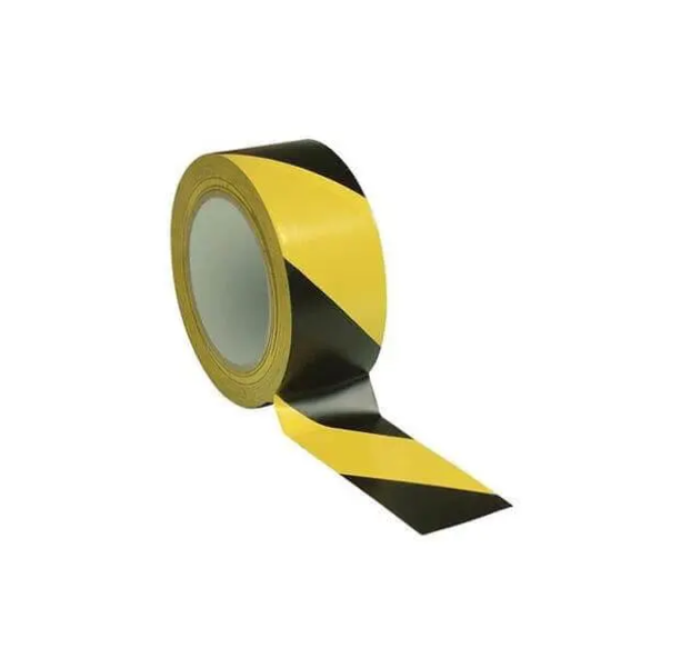 Nastro demarcazione adesivo Attacca a terra Giallo Nero 50mm x 50mt PVC