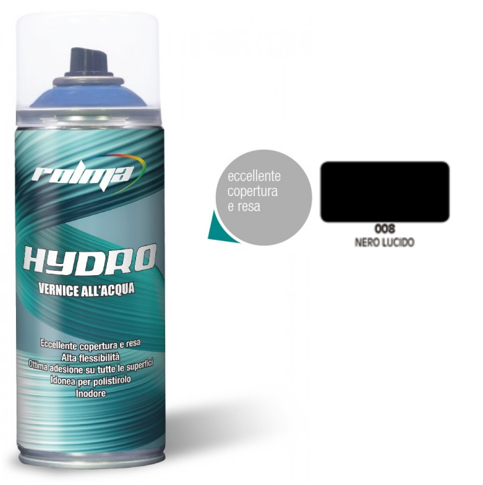 Rolma Vernice Smalto Spray Idro Bomboletta RAL Base Acqua Hydro 400ml