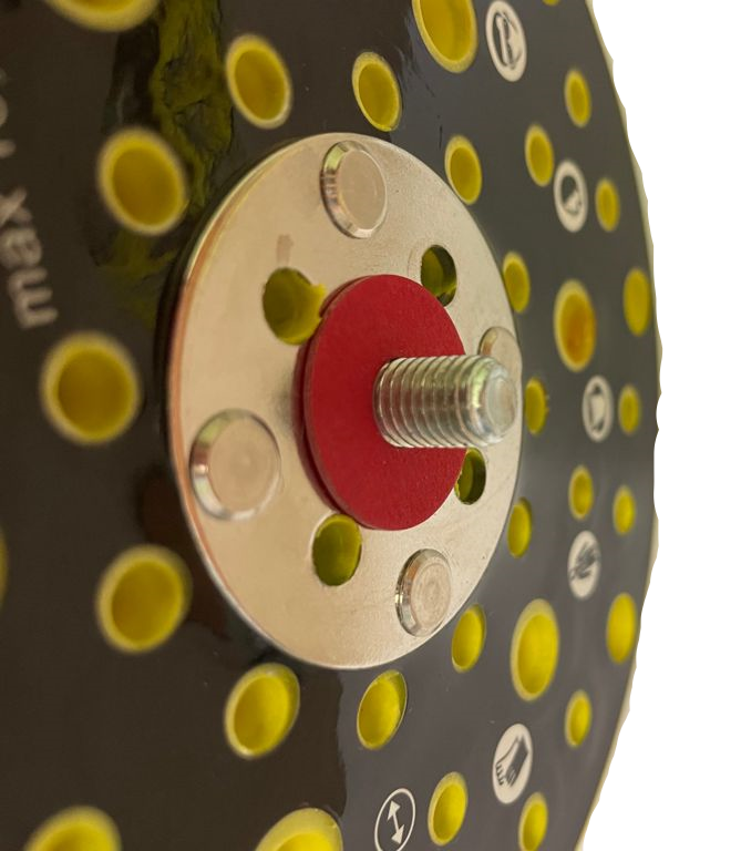 Platorello 100 Fori per Rotorbitale 150mm Multiforato Perno Centrale M8