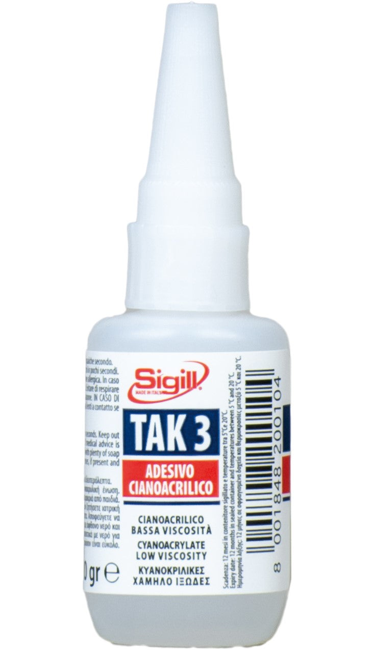 Adesivo Cianoacrilato Universale TAK 3 Sigill Fortissimo 20g