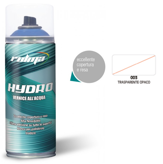 Rolma Vernice Smalto Spray Idro Bomboletta RAL Base Acqua Hydro 400ml