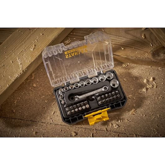 Stanley FATMAX Set Bussole e punte 37 Pezzi 1/4mm