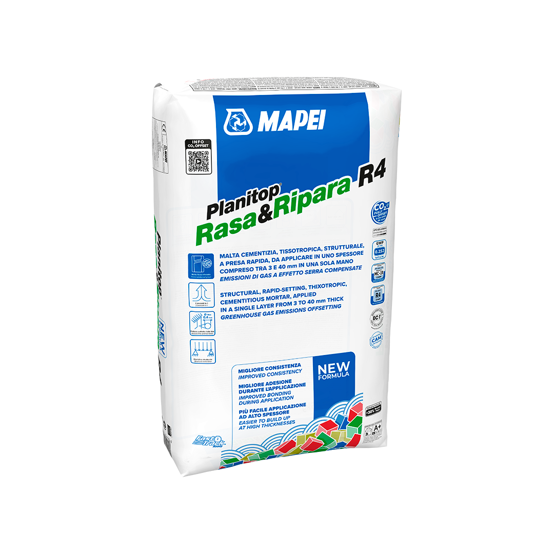 Mapei Planitop Rasa & Ripara R4 Malta Strutturale R4 per Ripristino e Rasatura Calcestruzzo 25 kg