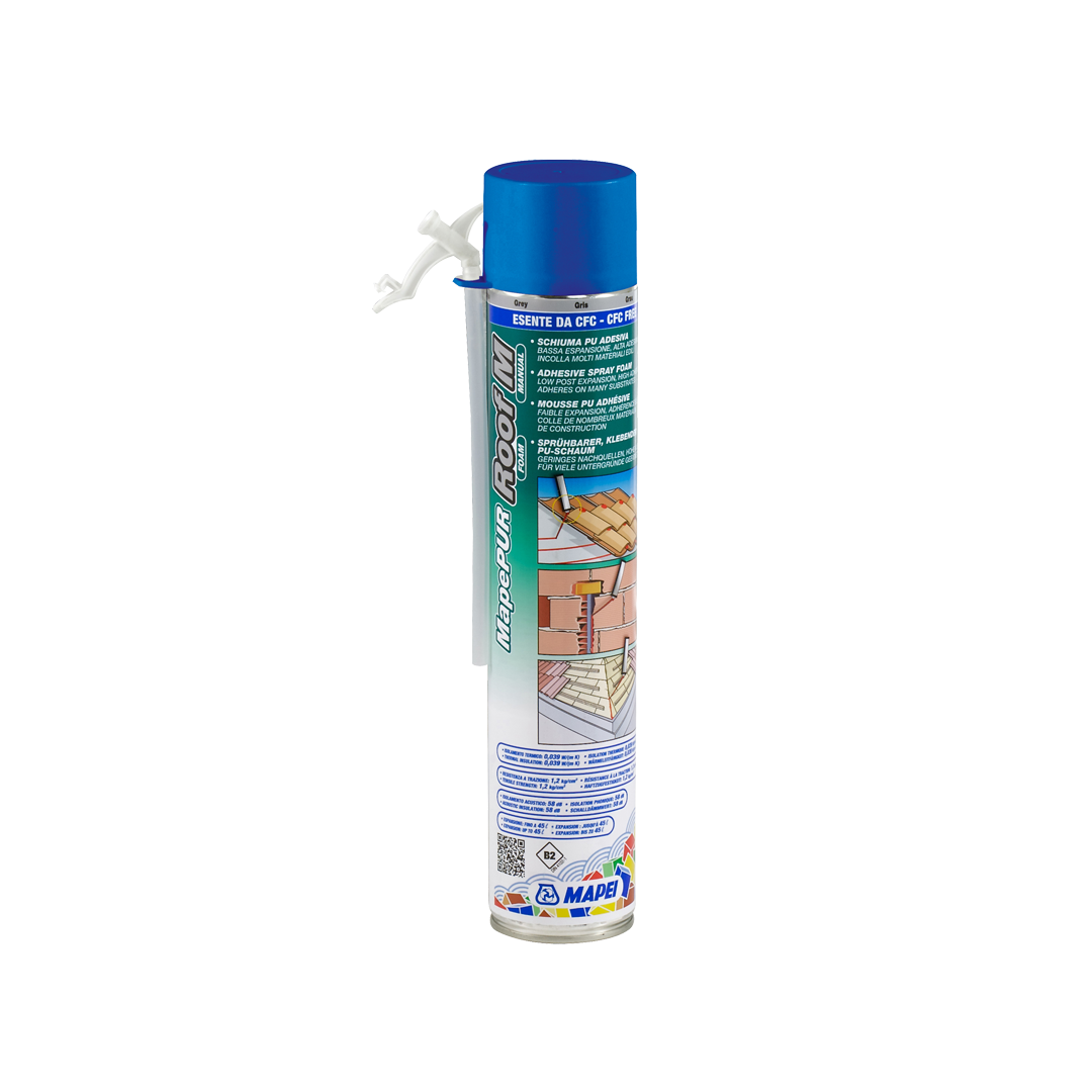 Mapei MapePUR Roof Foam M  Schiuma Adesiva Manuale per Tetti, Coppi e Tegole 750 ml