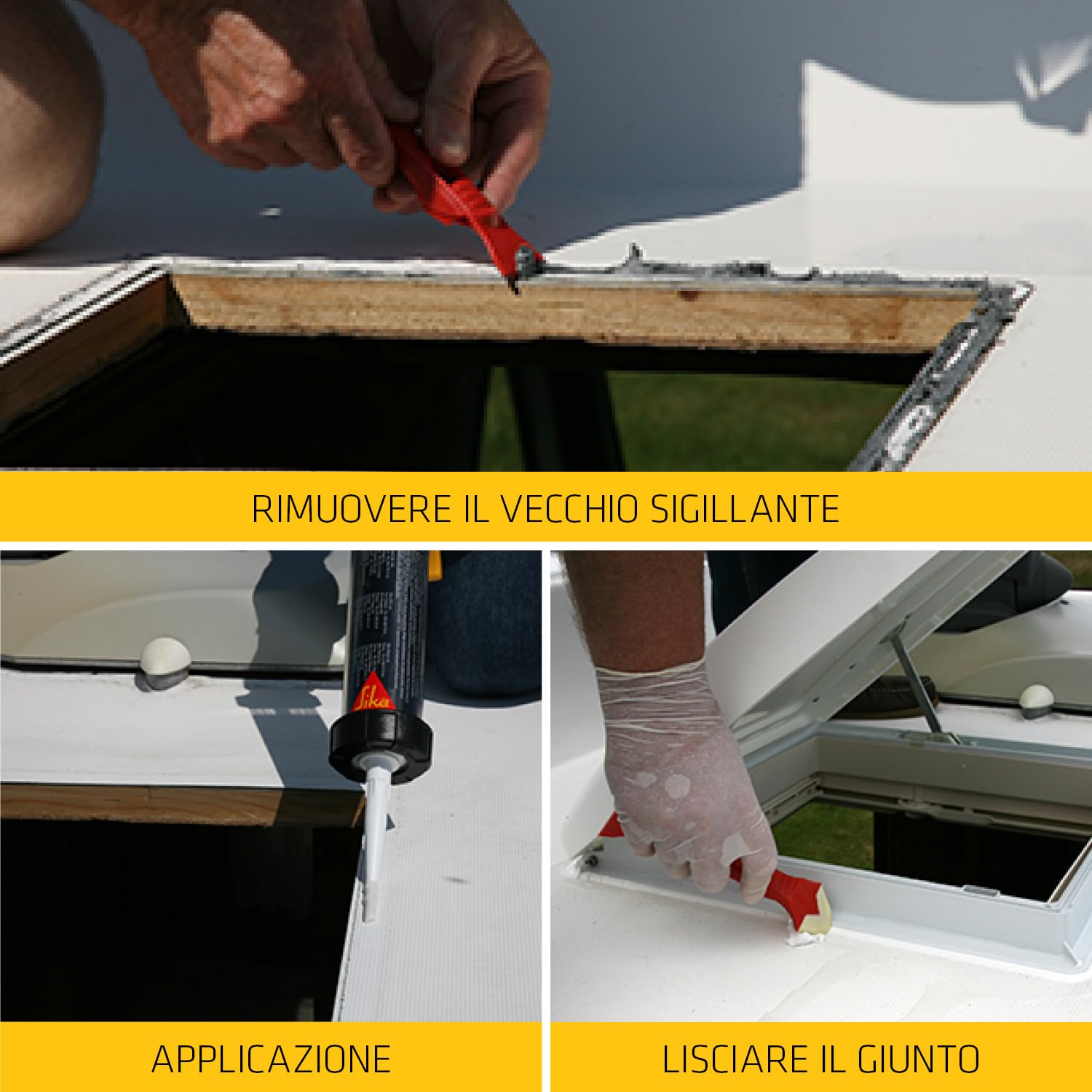 Sika Sigillante STP Caravan e Camper SikaFlex 522 Bianco resistente ad UV e agenti chimici