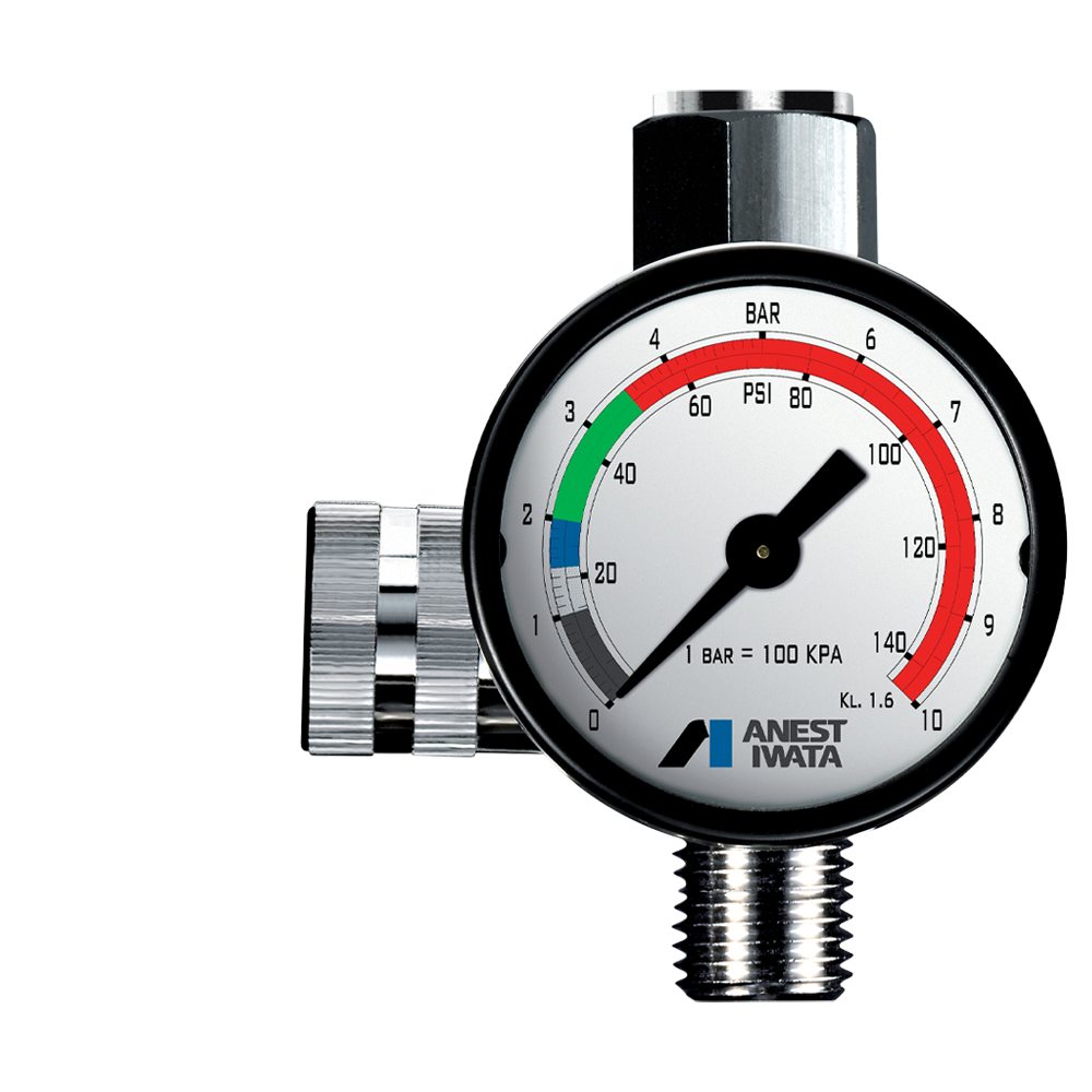 Anest Iwata Impact Controller 2 Air Regulator Pressure Gauge For Spray Guns