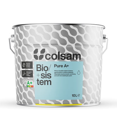 Biosistem Pure A+ Colsam Bacteriostático Lavable Pintura Higienizante Pared Base Agua 10LT
