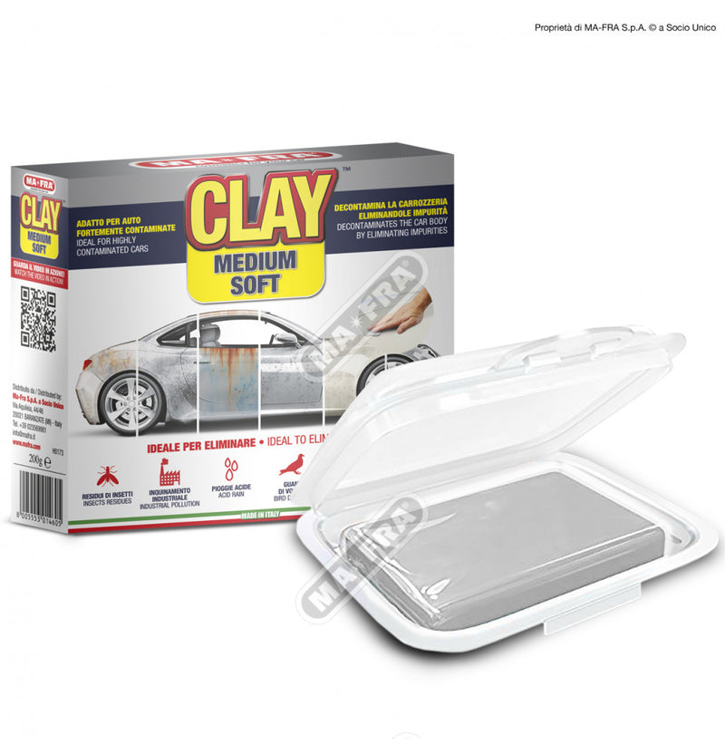 MAFRA Clay MEDIUM SOFT Clear Car Decontaminating Paste 200GR