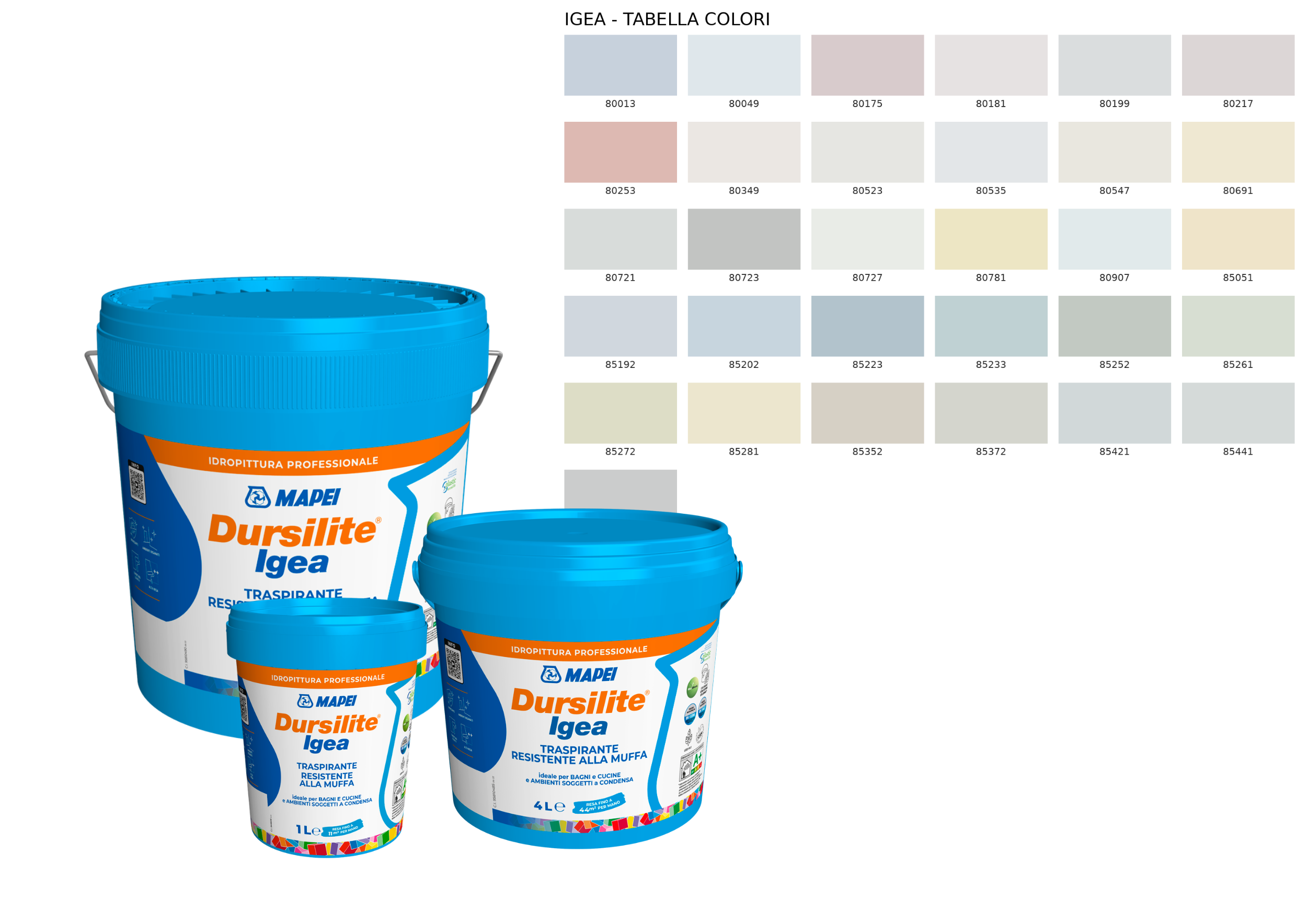 Mapei Dursilite IGEA Innenfarbe hygienisierend 1L 4L 14L