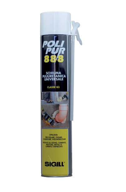 Polipur 888 Schiuma Poliuretanica Monocomponente Isolamento e Assemblaggio Applicazione MANUALE 750 ml