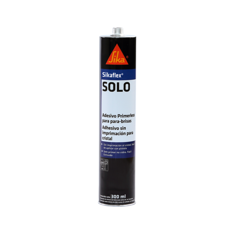 SikaFlex SOLO Primerloser Polyurethan-Klebstoff für Autoglas, 300 ml, Schwarz
