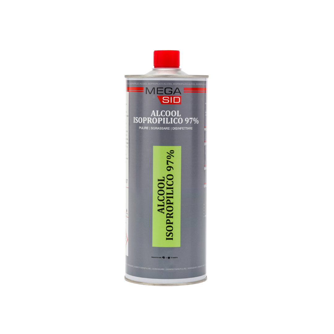 Megasid Alcool Isopropilico Lt 1 Pulitore Sgrassante e Detergente Puro al 97%